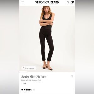 Veronica Beard Black Scuba Ankle Pants Sz 2